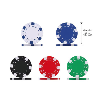 Coffret de poker de luxe avec 500 jetons (11,5 g), étui en aluminium