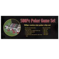 Coffret de poker de luxe avec 500 jetons (11,5 g), étui en aluminium