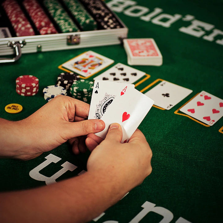 Coffret de poker de luxe avec 500 jetons (11,5 g), étui en aluminium