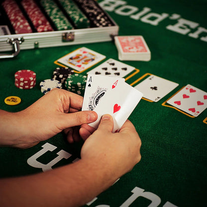 Coffret de poker de luxe avec 500 jetons (11,5 g), étui en aluminium