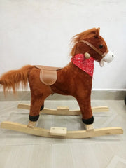Mini cheval pour enfants avec musique marron