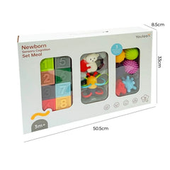 Jouets éducatifs colorés en caoutchouc souple, balles en caoutchouc, blocs souples pour bébé