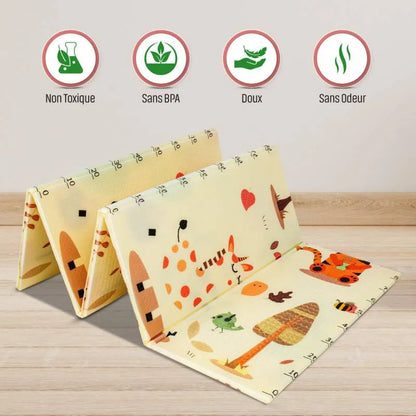 Tapis en mousse XPE antichoc pliable 1m80 x 2m