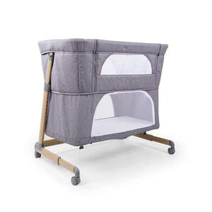 cododo Pamo Babe Berceau de chevet unisexe pour bébé avec roues et cadre flottant (gris)