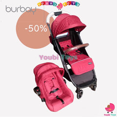 Poussette Duo Valise – BURBAY   ROUGE