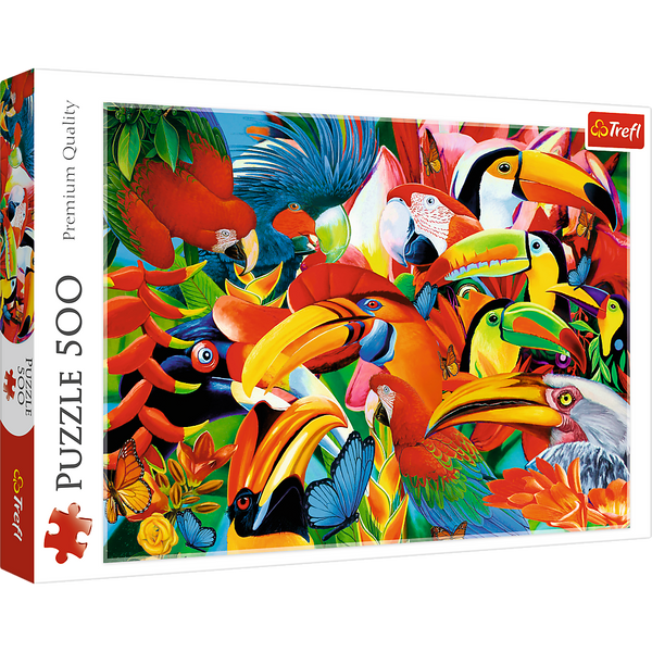 puzzle 500 pcs Oiseaux colorés