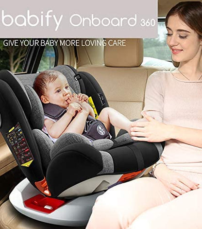 360 DEGRÉS SIEGE AUTO ISOFIX BURBAY BLACK