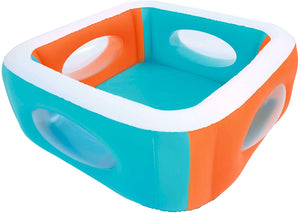 Bestway 51132 Piscine gonflable carrée avec hublots Window 168 x 168 x 56 cm