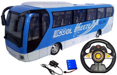 Véhicules télécommandés IndusBay® Big City Bus, 6Ch 2.4G - Grand bus jouet à grande vitesse - Phare de travail (bleu)