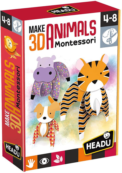 Animaux en 3D Montessori headu