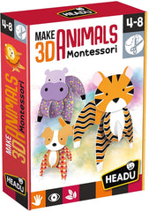 Animaux en 3D Montessori headu