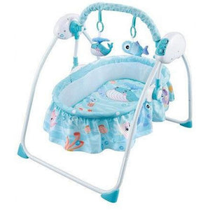 Lit balançoire berceau pour bébé Bleu RELAX