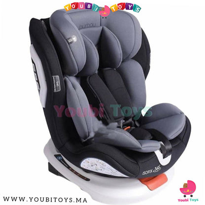 360 DEGRÉS SIEGE AUTO ISOFIX BURBAY BLACK