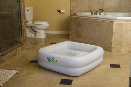 Bestway 51116 Baignoire gonflable carrée pour bébé Fluo 86 x 86 x 25 cm