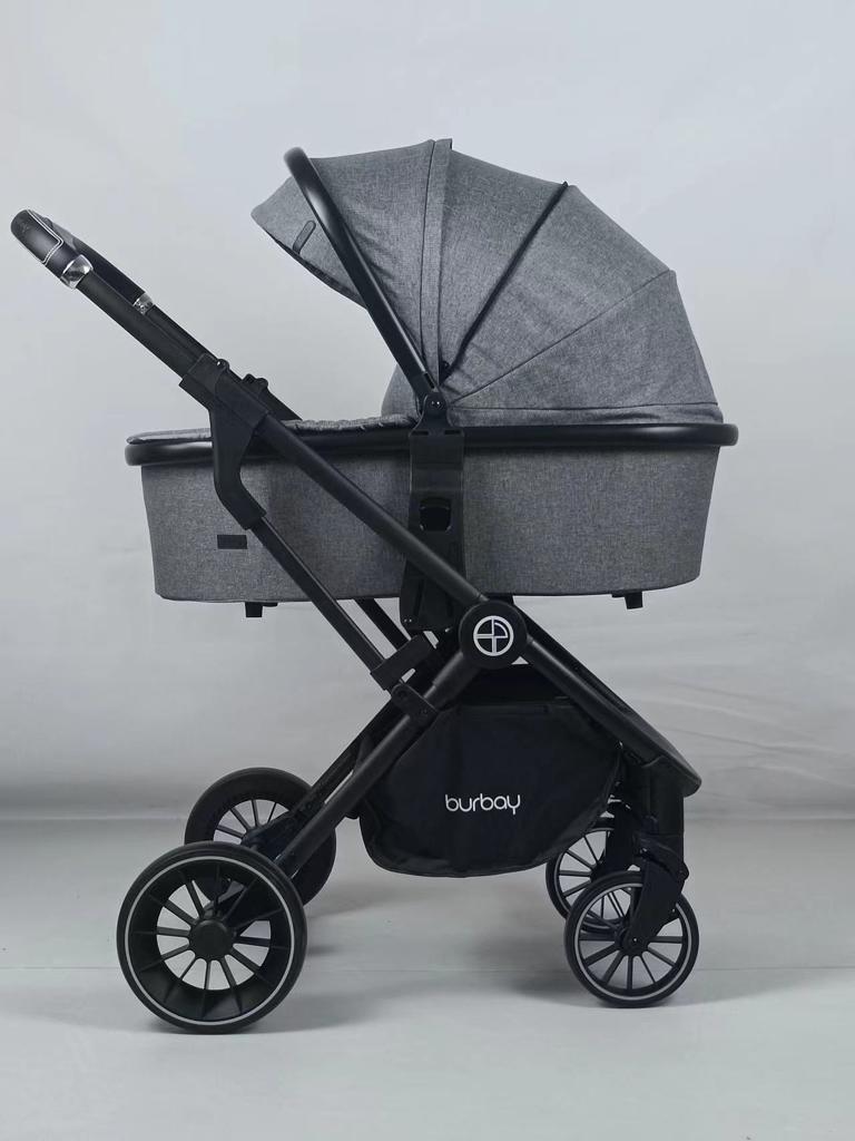 BURBAY poussette bébé 3 en 1  GRIS
