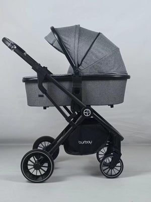 BURBAY poussette bébé 3 en 1  GRIS