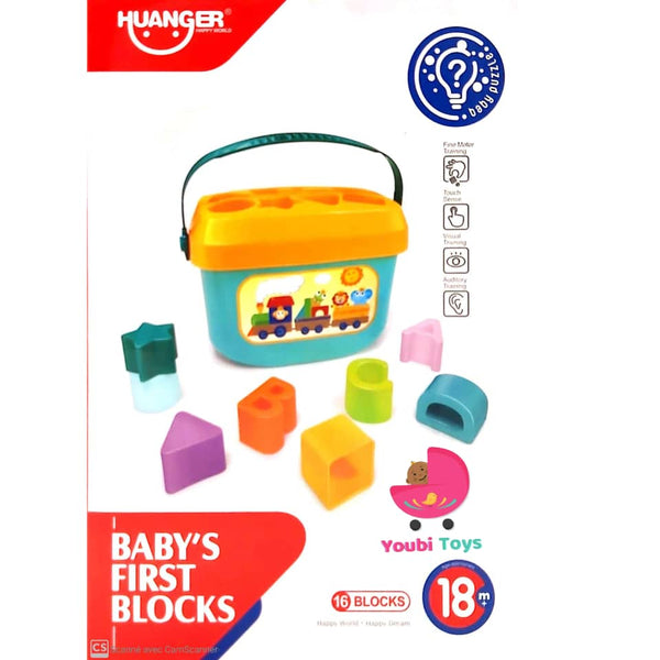 Baby's First BLocks 16 pcs / (MARQUE=HUANGER)