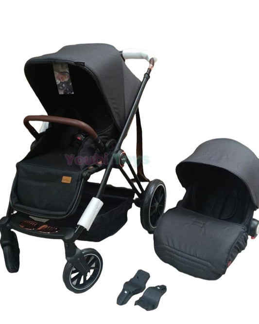 poussette pour bébé Avec siège d'auto / NOIR