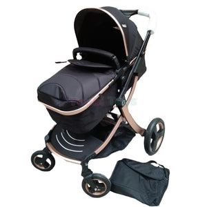 Poussette tendance en aluminium NOIR