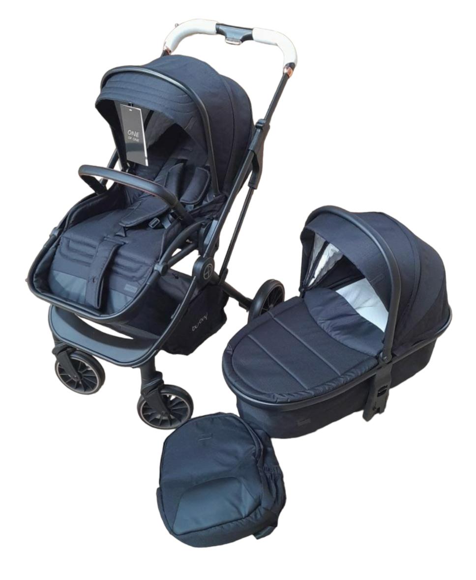 BURBAY poussette bébé 3 en 1  NOIR