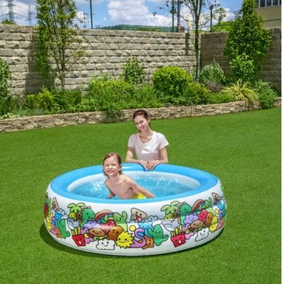 Bestway 51121 Piscine gonflable décor poissons 3 boudins 152 x 51 cm