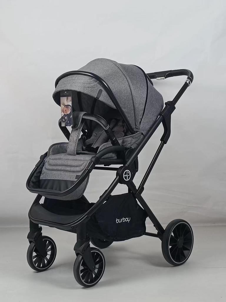 BURBAY poussette bébé 3 en 1  GRIS