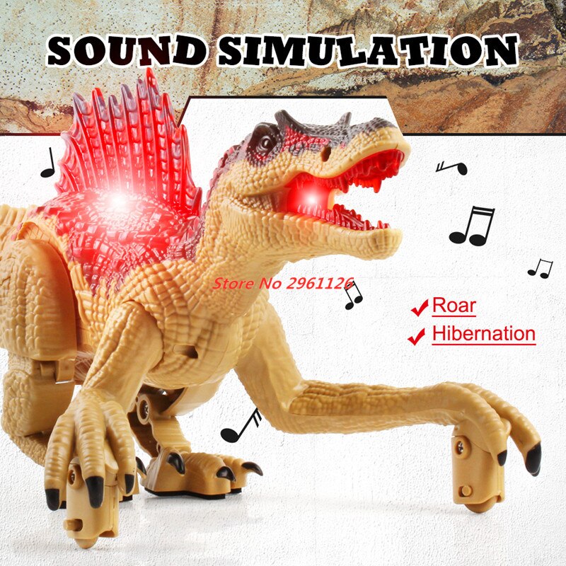 Grand dinosaure marcheur télécommandé avec des lumières étonnantes