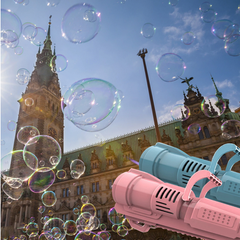 Machine à bulles électrique pour enfants, 10 trous, pistolet à bulles entièrement automatique, pour l'extérieur, jouets pour garçons et filles, cadeau d'anniversaire
