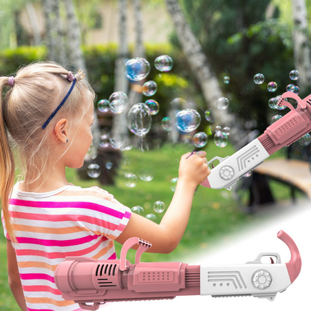 Machine à bulles électrique pour enfants, 10 trous, pistolet à bulles entièrement automatique, pour l'extérieur, jouets pour garçons et filles, cadeau d'anniversaire