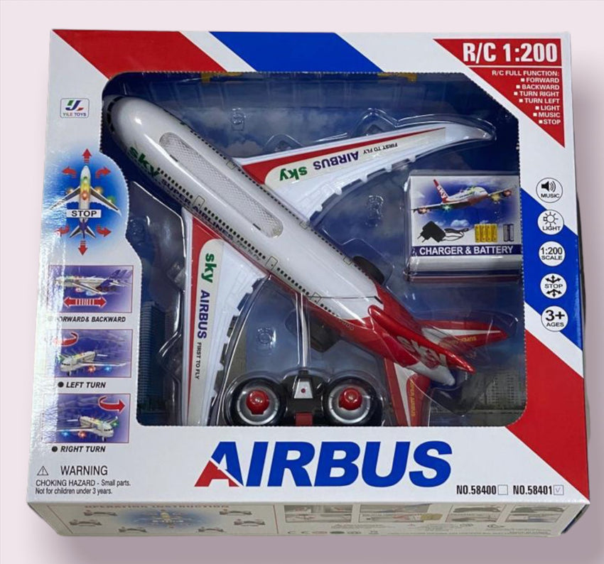 avion jouet airbus avec lumières clignotantes
