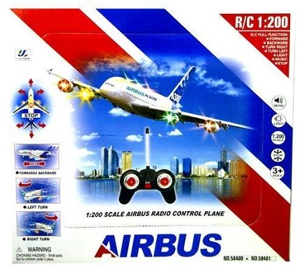 avion jouet airbus avec lumières clignotantes