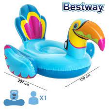 Bestway - Bouée XXL chevauchable Toucan 207 x 150 cm