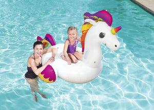 Bestway 41114 Bouée XL chevauchable Licorne 150 x 117 cm