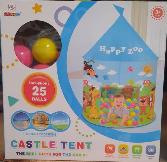 Tente Château + 25 Balles Pop Up